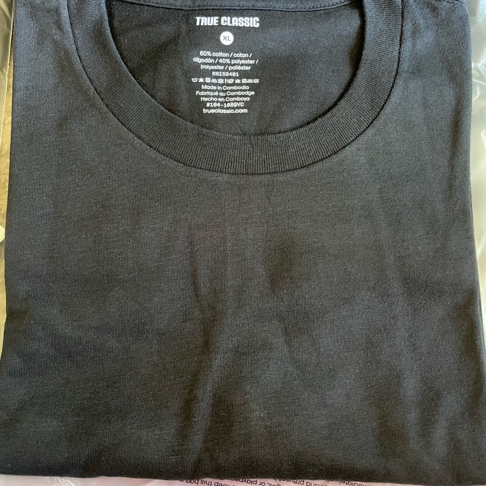 True Classic Athletic Fit Men's Black T-Shirt - 3 pack of shirts